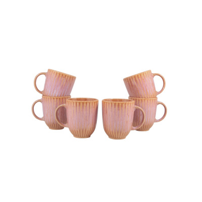 Zestaw kubków dla 6 osób - STONEWARE S011T Blush (Daisy)