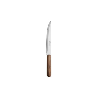 Nóż do mięsa 20 cm R035 Timber marki Richardson Sheffield z ostrą głownią i elegancką rękojeścią z ciemnego drewna. Widoczne logo producenta na stalowym ostrzu.