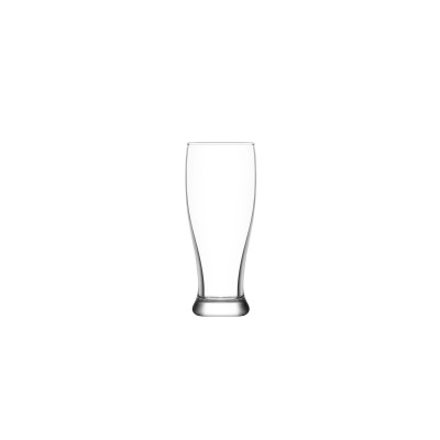 Szklanka do piwa BROTTO marki LAV o pojemności 380 ml. Przezroczyste naczynie o smukłym, zwężanym ku dołowi kształcie z solidną, stabilną podstawą na białym
