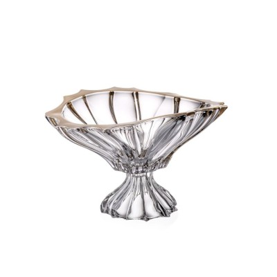 Misa kryształowa na nodze 33 cm - PLANTICA Gold Rim (524622)