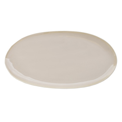 Talerz owalny, 43x22,5 cm, beżowy, Eter