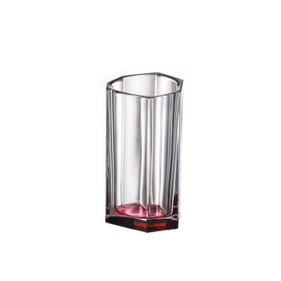 Wazon kryształowy 25 cm - Bazalt Pink bottom (127051)