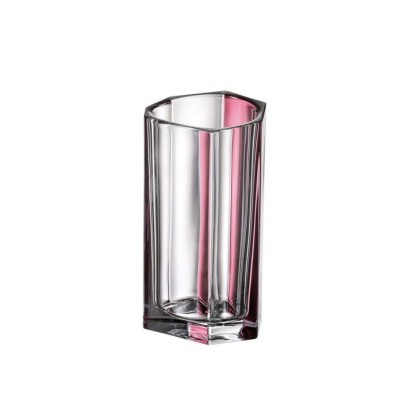 Wazon kryształowy 25 cm - Bazalt Pink line (126986)