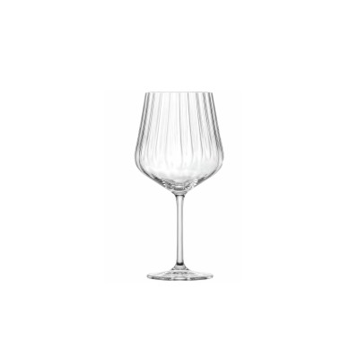 Kieliszek do wina Verlo Atelier I o pojemności 570 ml. Eleganckie, przezroczyste szkło z pionowymi żłobieniami na czaszy, osadzone na smukłej nóżce.