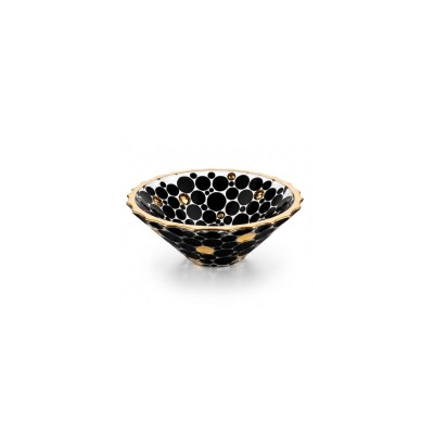 Misa kryształowa 30 cm - Lisboa Gold Black (963965)