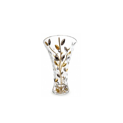Wazon kryształowy 30,5 x 19,7 cm - Laurus Silver / Gold (963798)