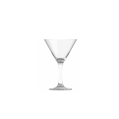 Przezroczysty kieliszek do martini Perfection marki Onis o pojemności 240 ml. Klasyczny szklany design na smukłej nóżce, widok z przodu na białym tle.